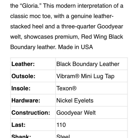 Red Wing 3405 Clara Black Leather Lace Up Boot W Heel Women's Size 8.5 - Picture 5 of 6